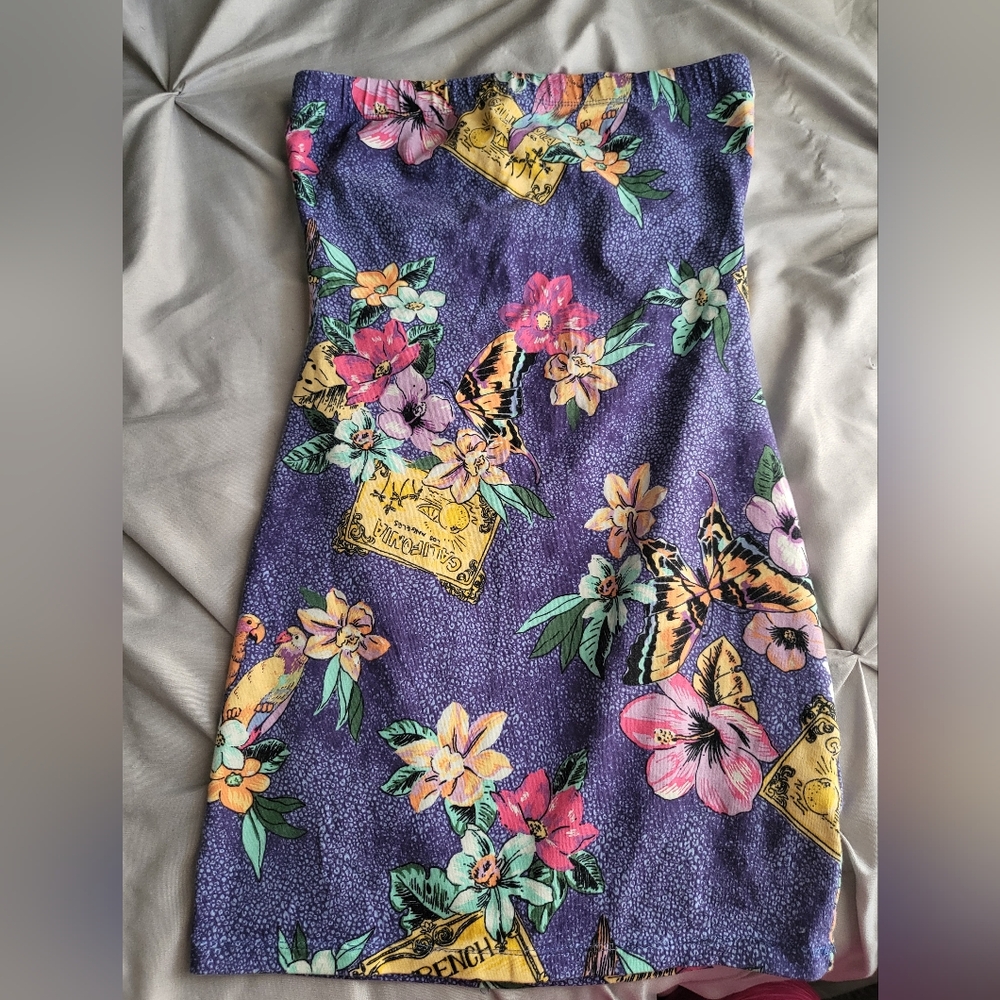 Floral Strapless Dress Forever 21